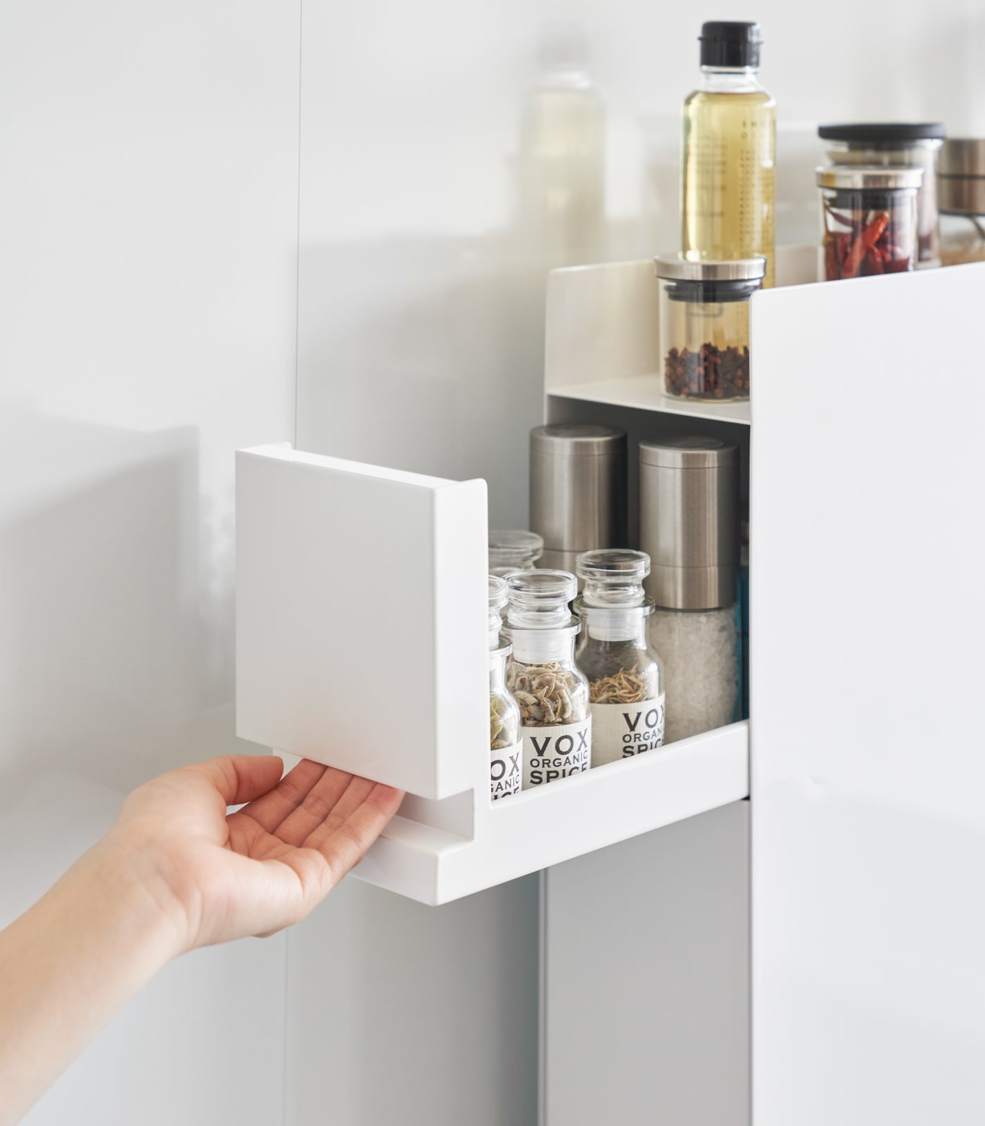 Yamazaki Home Two-Tier Sliding Drawer Seasoning Rack - Steel