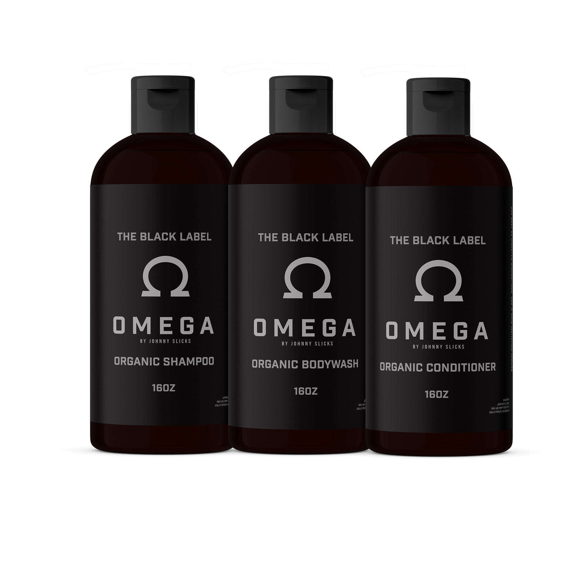 Johnny Slicks Black Label Shower Set