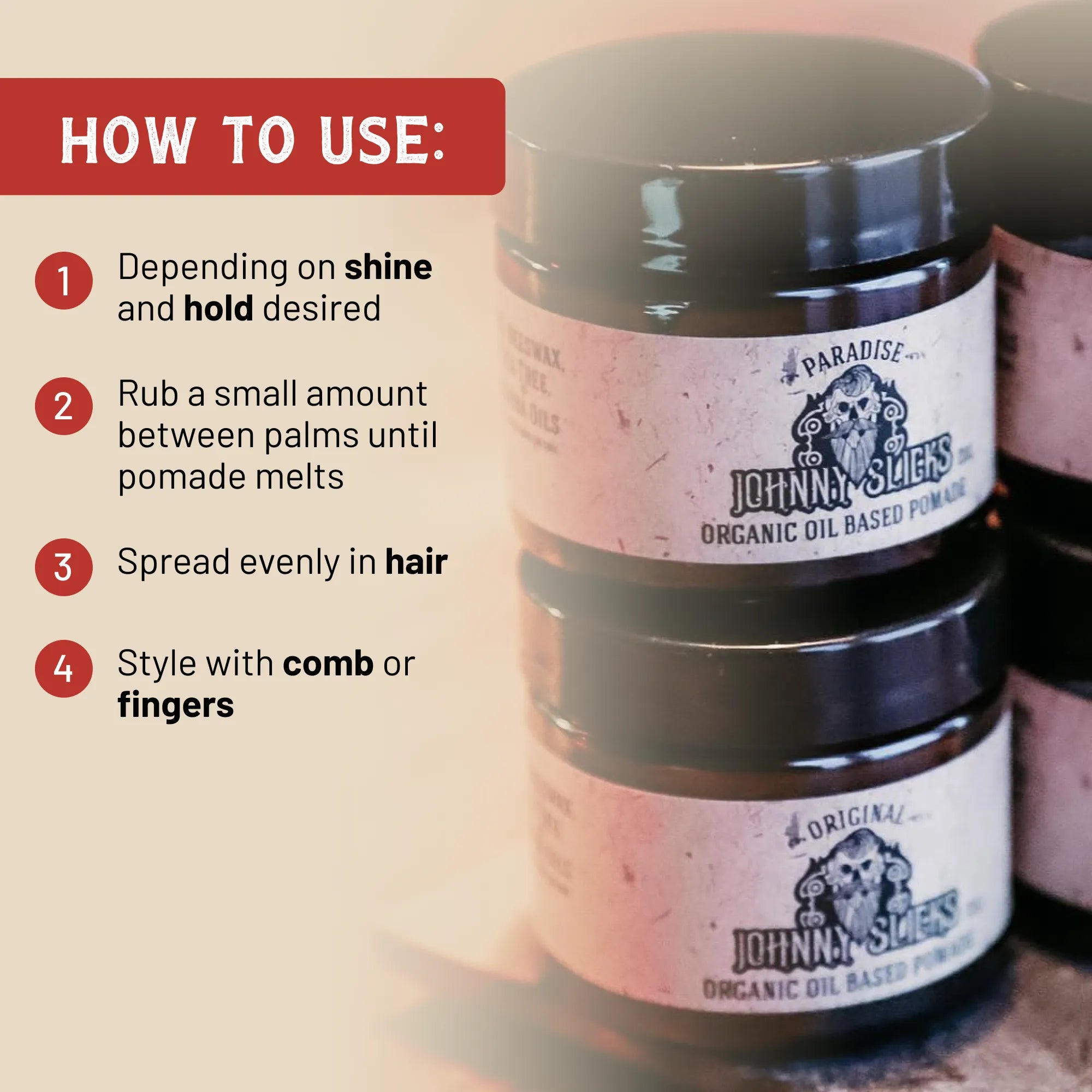 Johnny Slicks Organic Oil Based Pomade