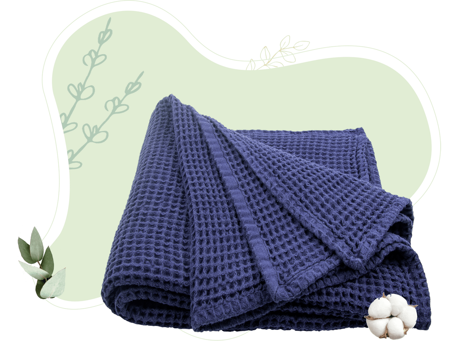 Organic Cotton Mart Waffle Weave Throw