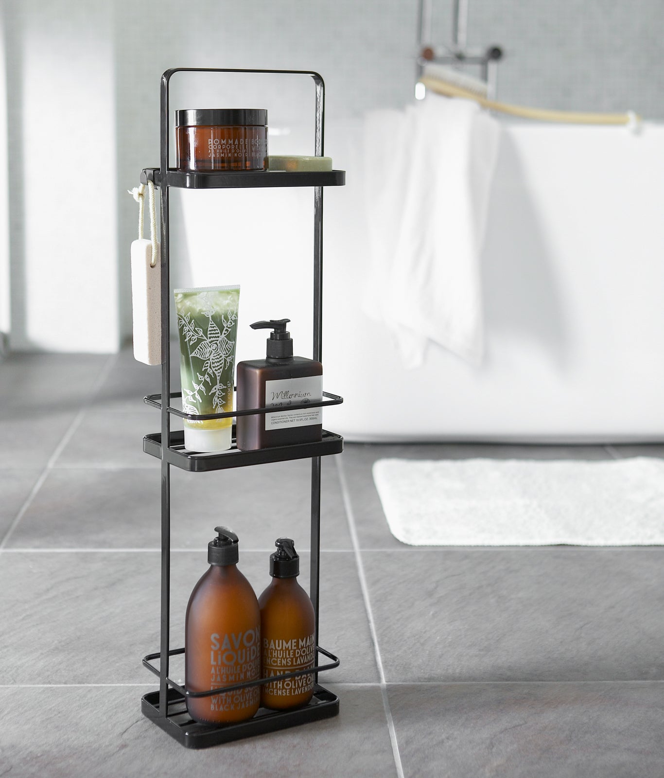 Yamazaki Home Three-Tier Shower Caddy (26" H)  - Steel