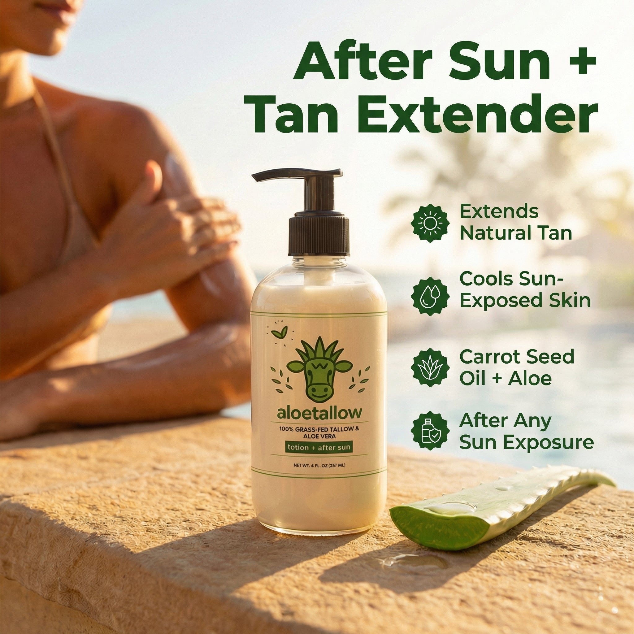 Aloetallow Tallow + Aloe Face & Body Lotion | 8 Clean Ingredients