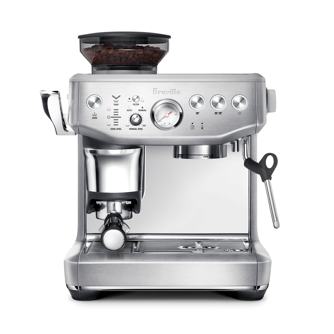Breville espresso machine on a white background