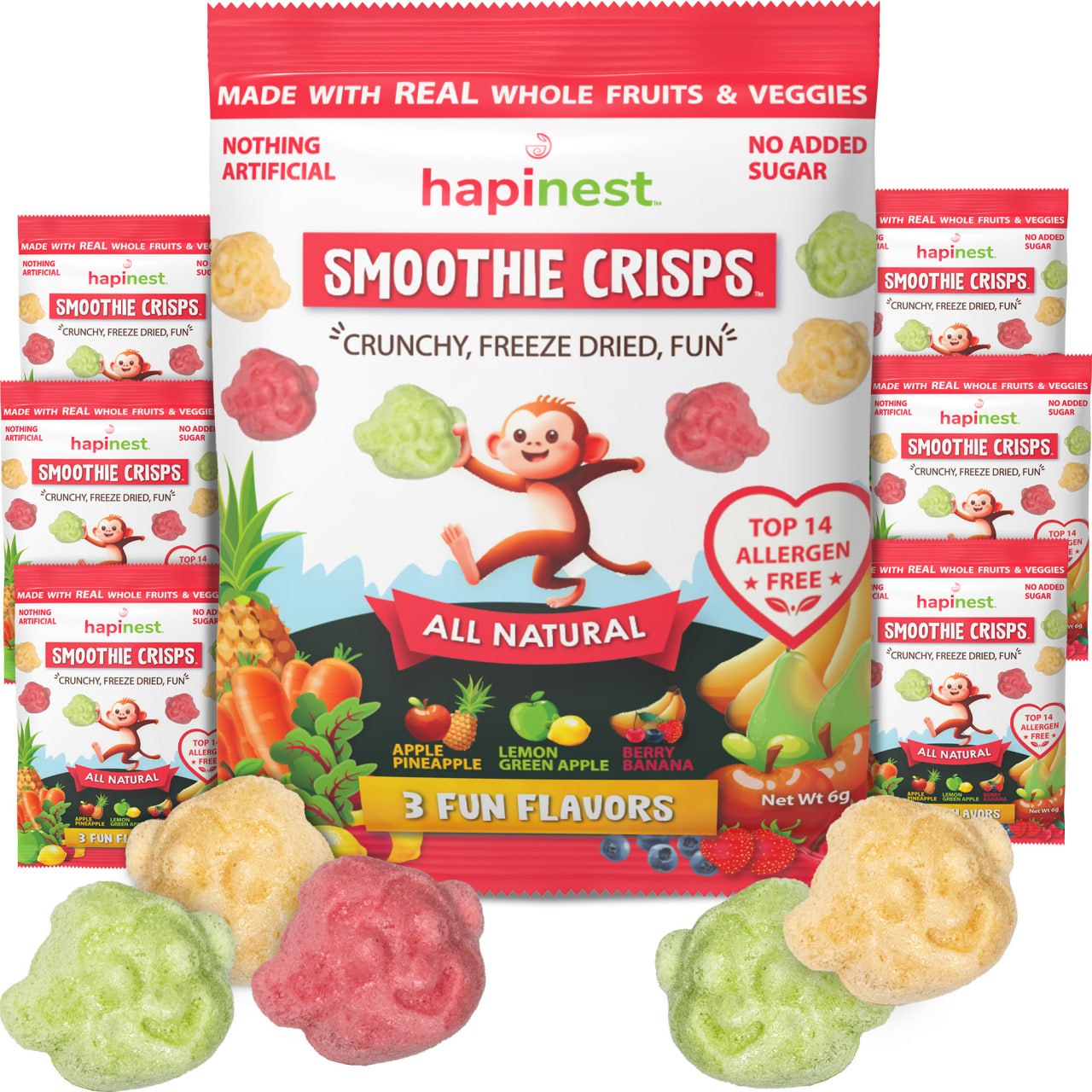 Hapinest Snacks 3 Fun Flavors