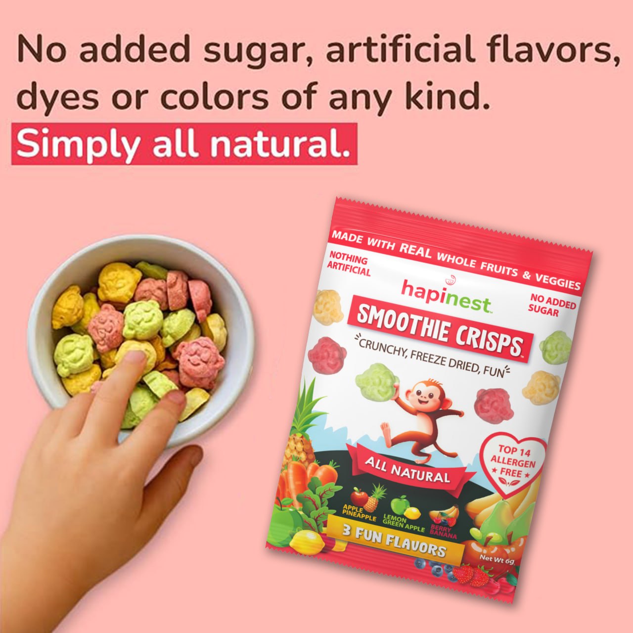 Hapinest Snacks 3 Fun Flavors