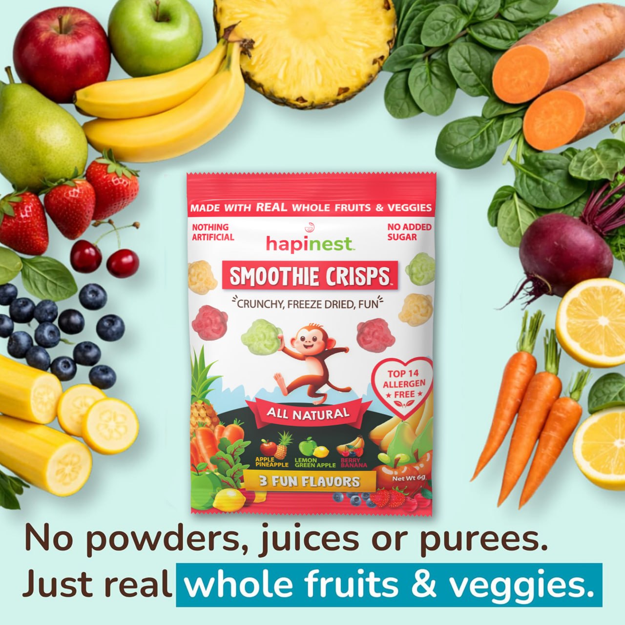 Hapinest Snacks 3 Fun Flavors