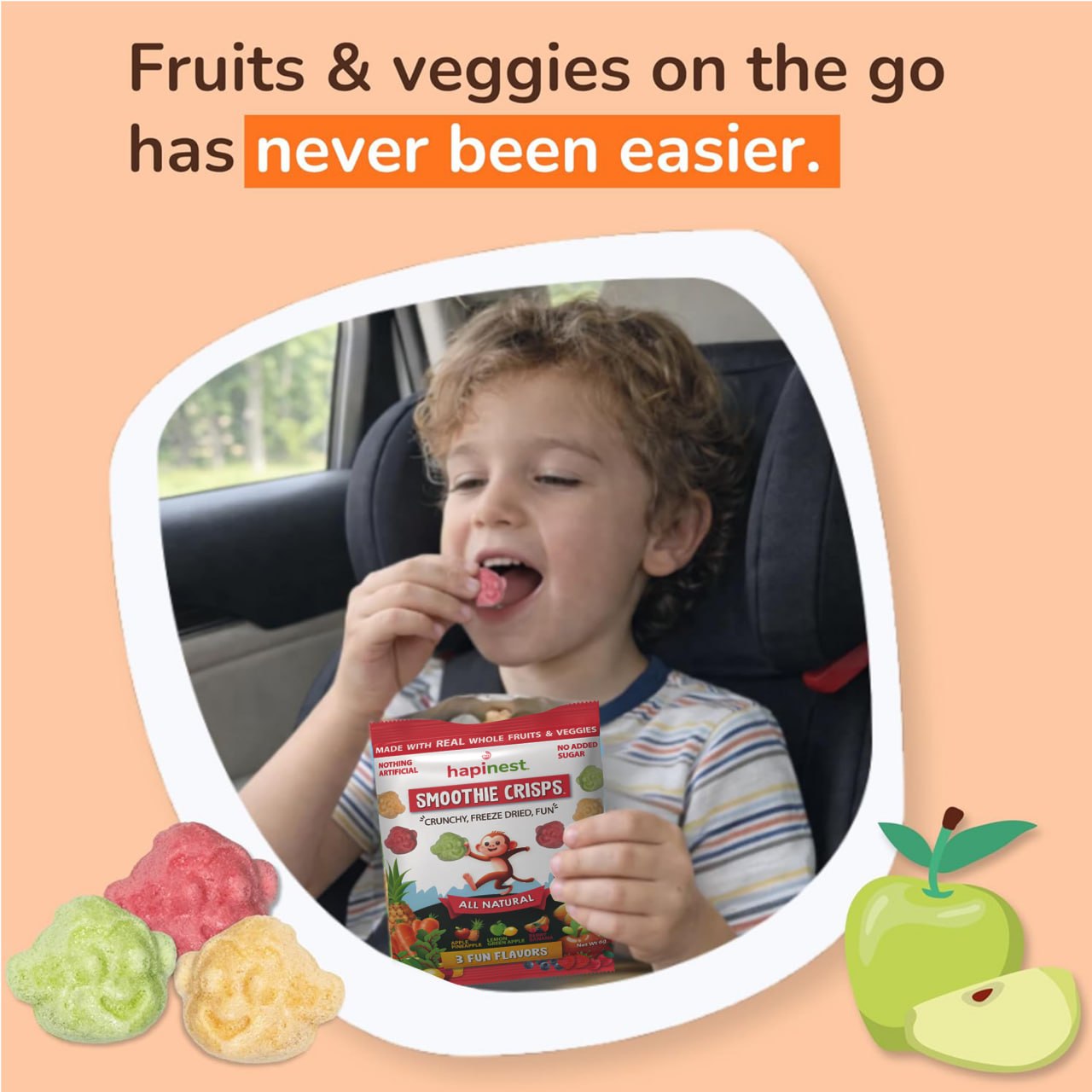 Hapinest Snacks 3 Fun Flavors