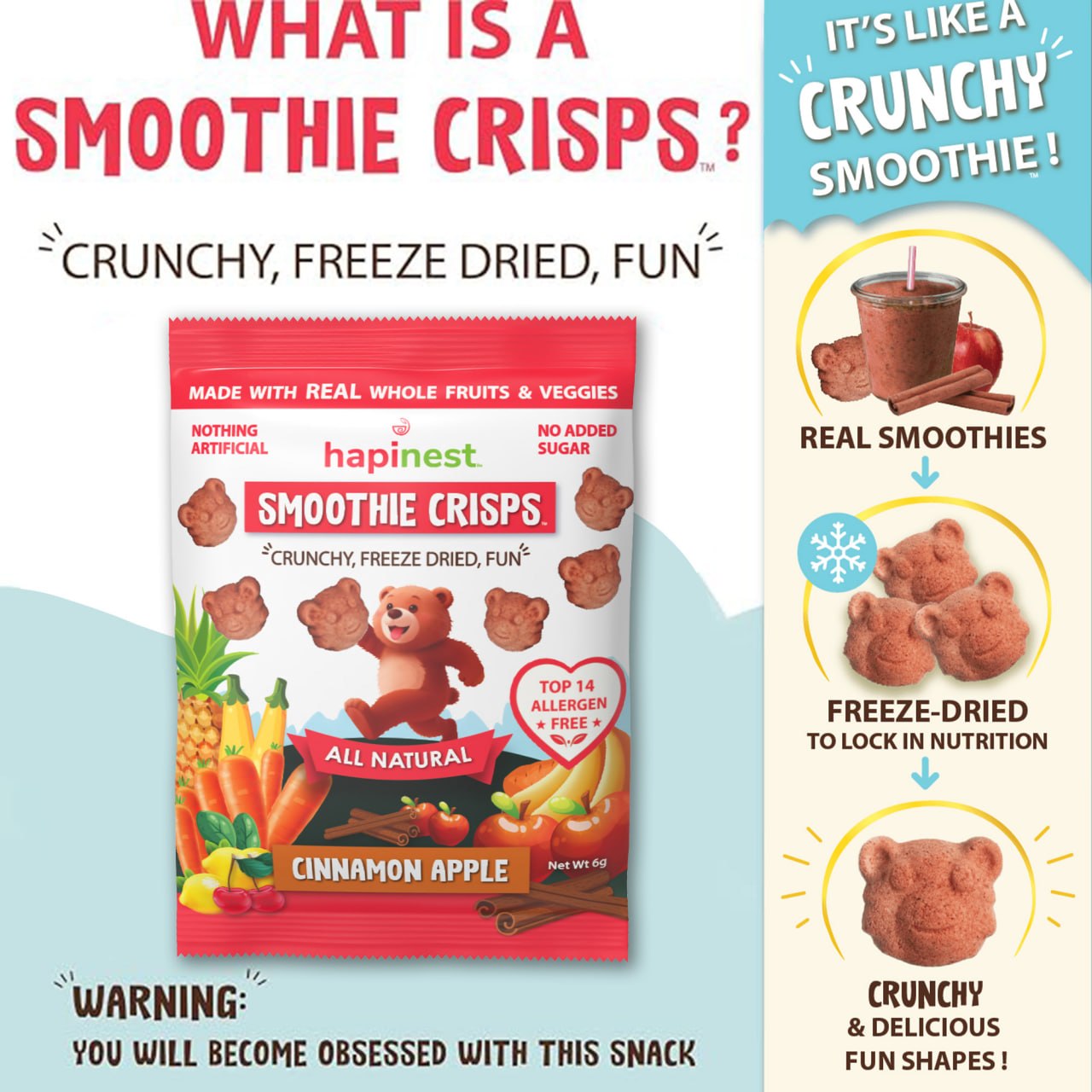 Hapinest Snacks Cinnamon Apple