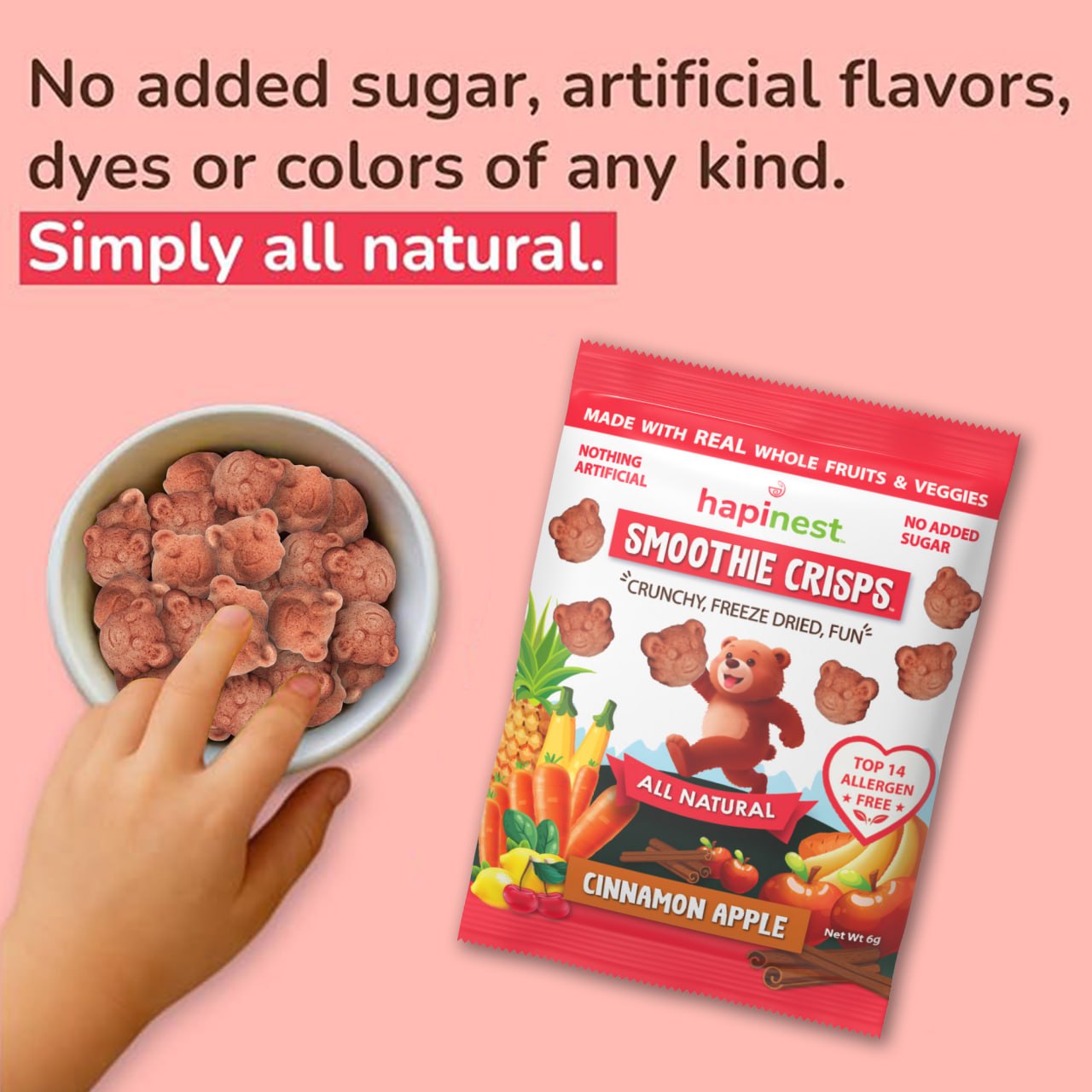 Hapinest Snacks Cinnamon Apple