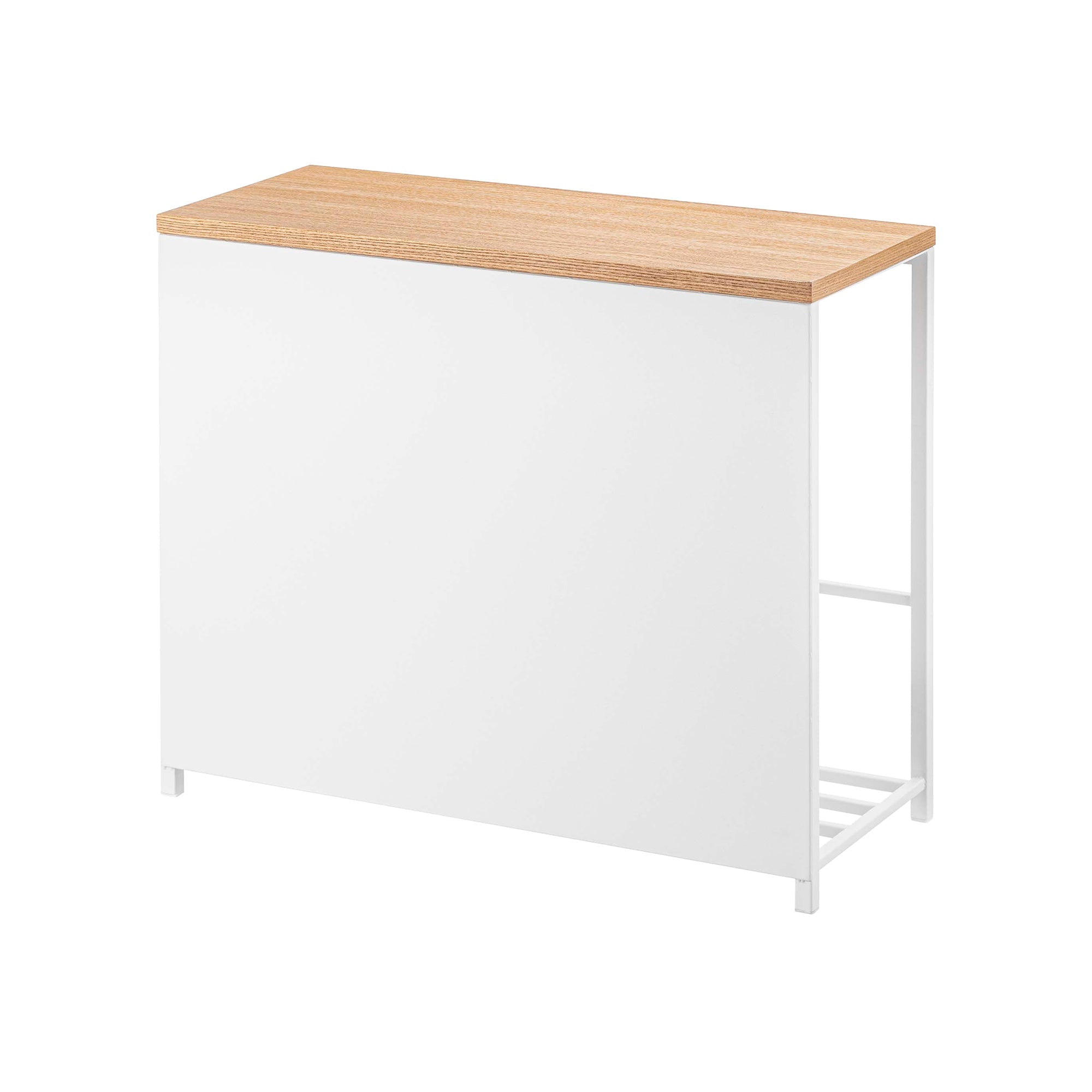 Yamazaki Home Entryway Storage Organizer & Bench (18" H)  - Steel + Wood