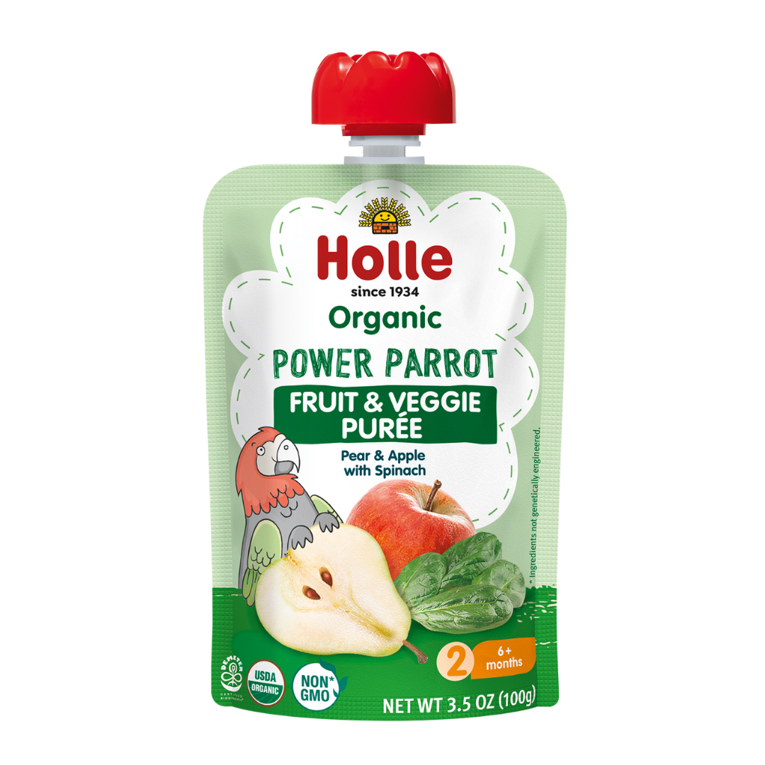 Holle Organic Power Parrot Fruit & Veggie Pouches