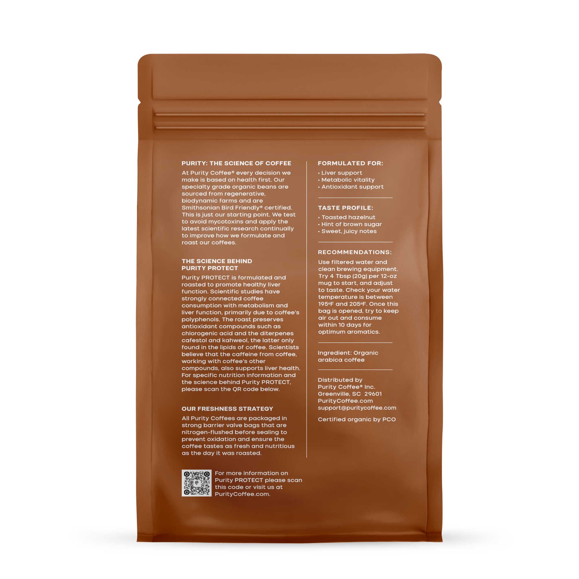 Purity Coffee PROTECT: Light-Medium Roast Ground Coffee