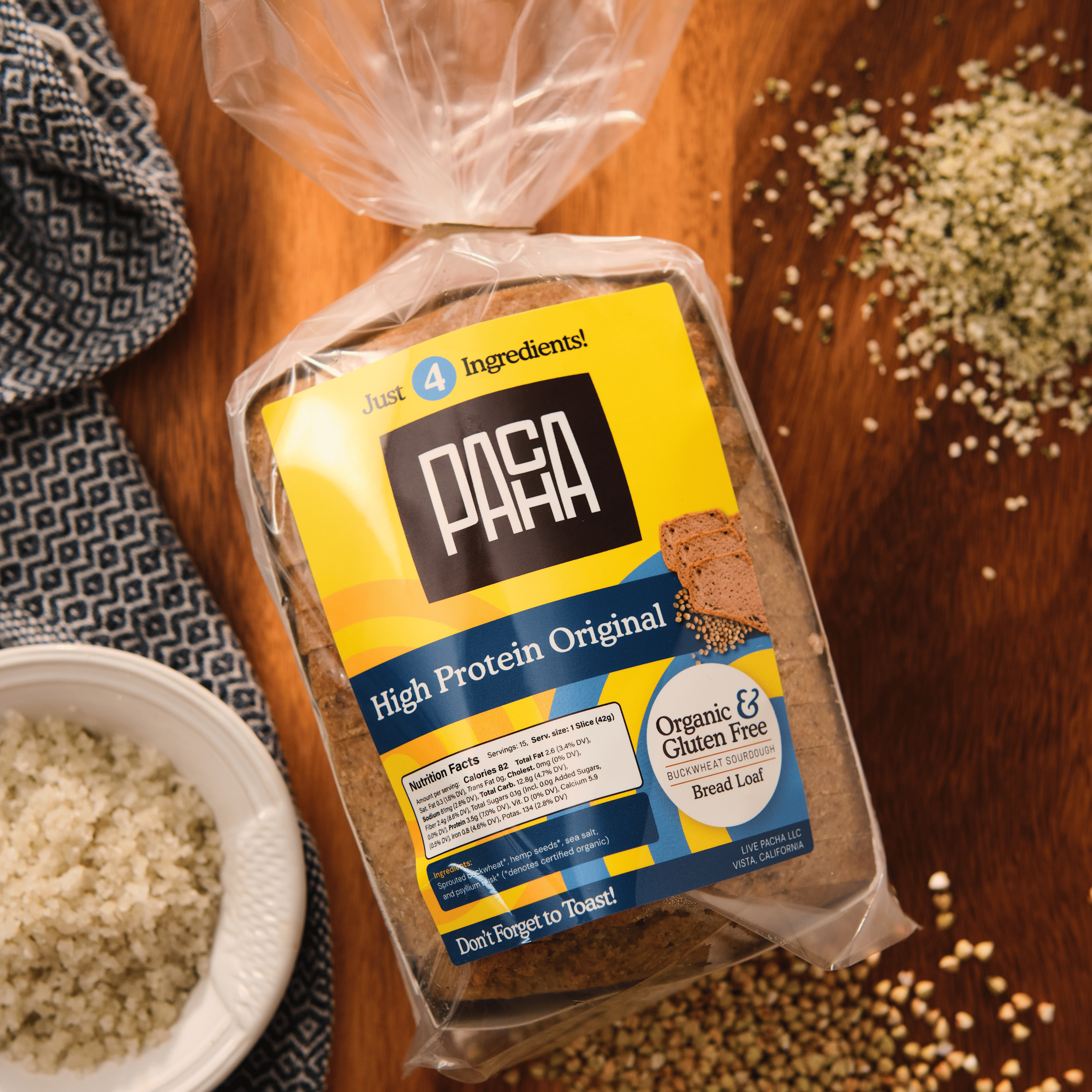 Live Pacha Sprouted Sourdough Buckwheat Bread
