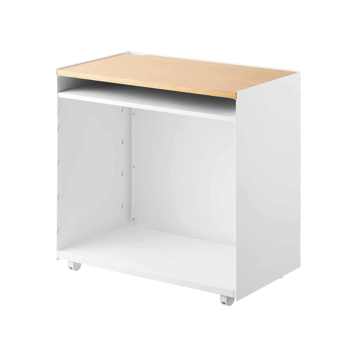 Yamazaki Home Mobile Hideaway Storage Cart (23" H) - Steel + Wood