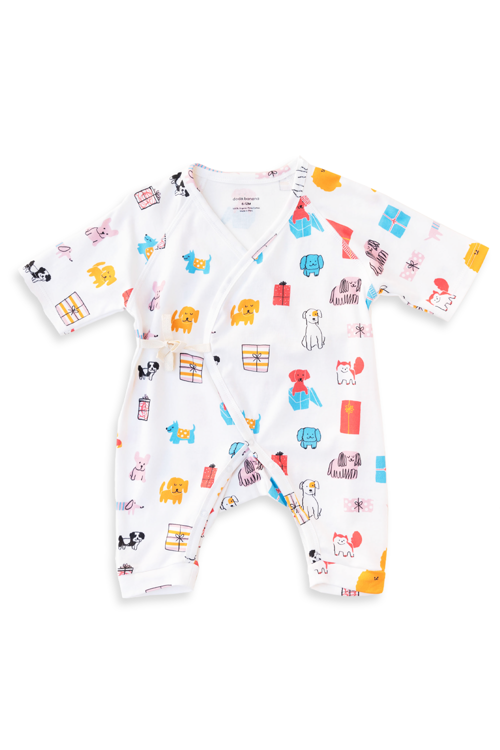 Dodo Banana Puppy Party Baby Kimono Onesie