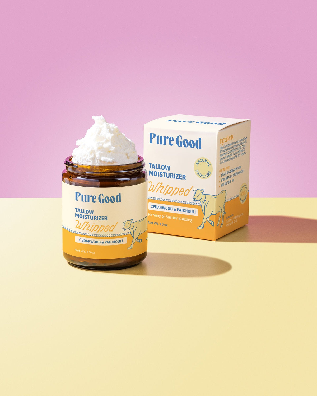 Pure Good Cedarwood + Patchouli Whipped Tallow - Firming & Balancing