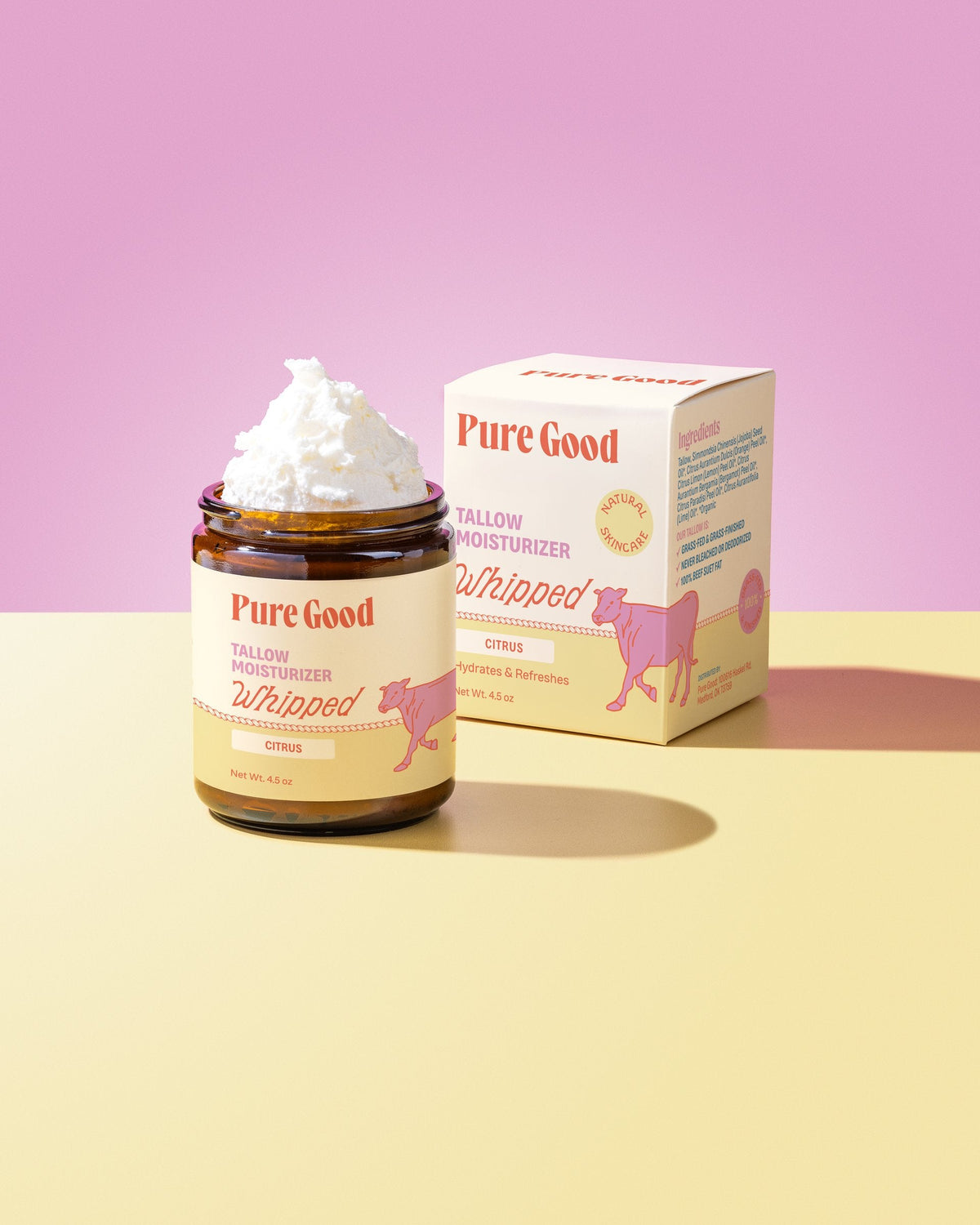 Pure Good Fresh Citrus Burst Whipped Tallow - Hydration and Vitamin C