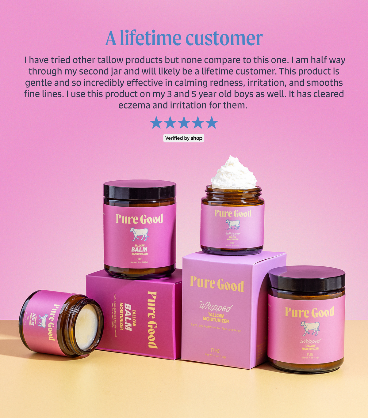 Pure Good Pure Tallow Balm - Perfect for sensitive skin of all ages.