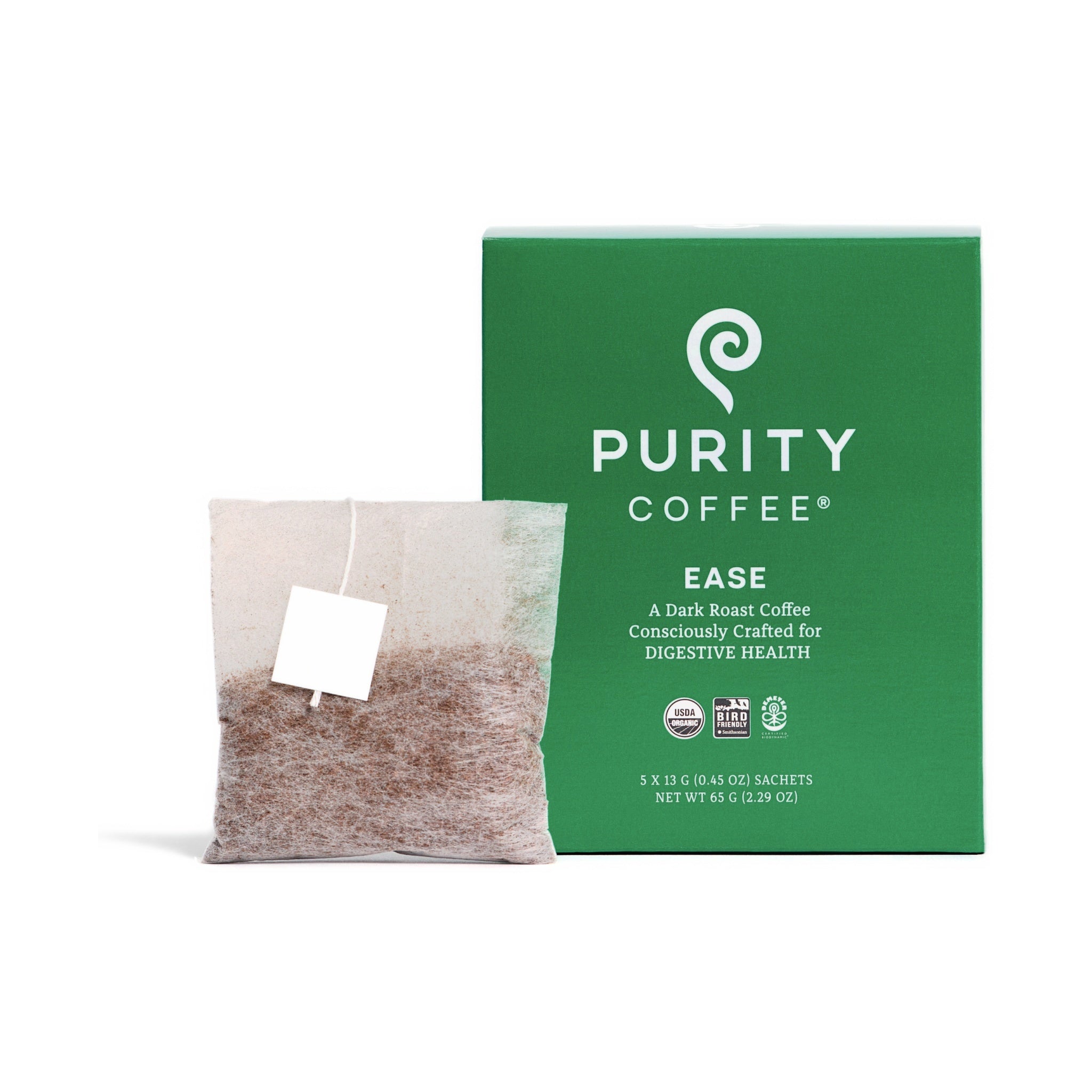 Purity Coffee EASE: Dark Roast Single-Serve Pocket Purity™