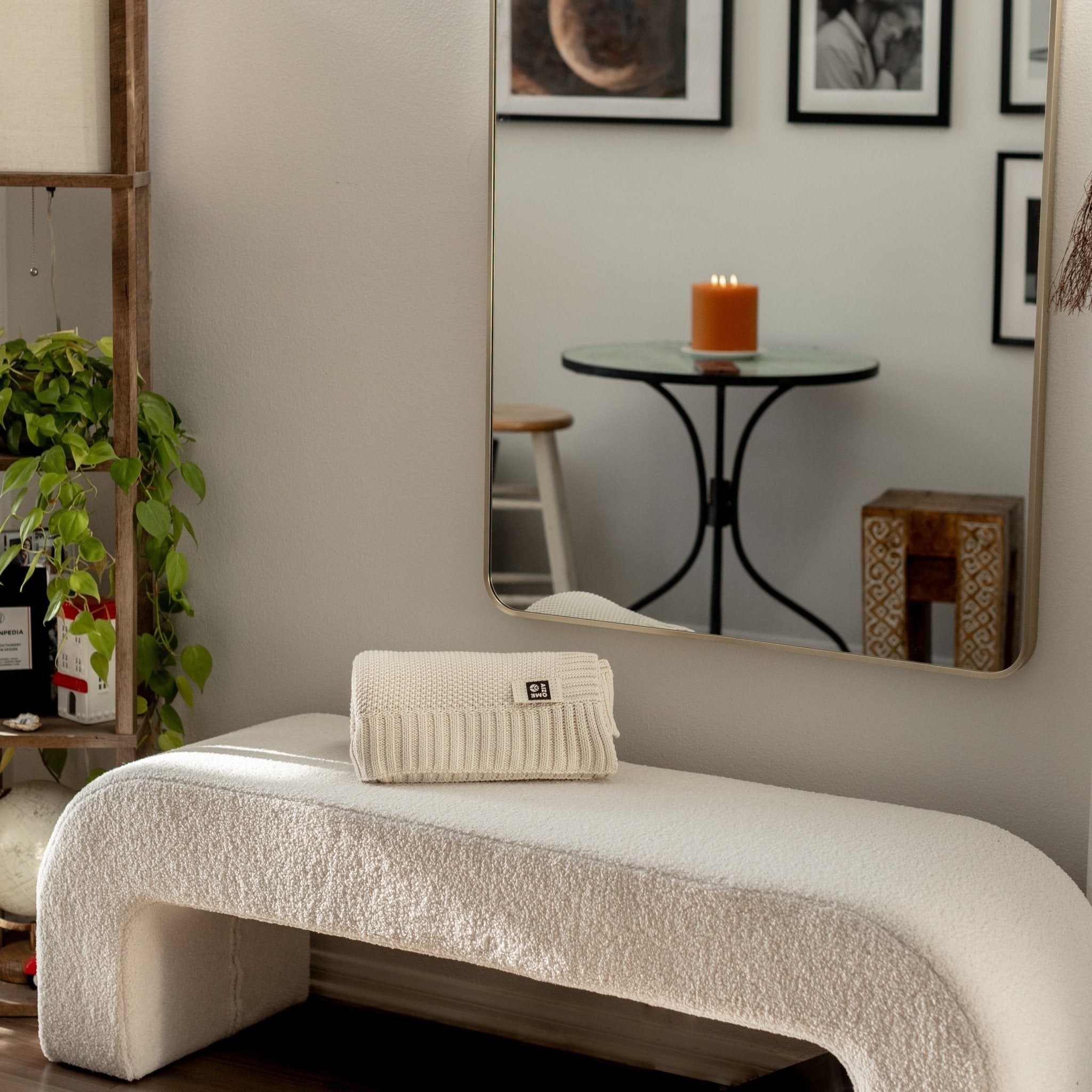 AIZOME Organic Knitted Blanket