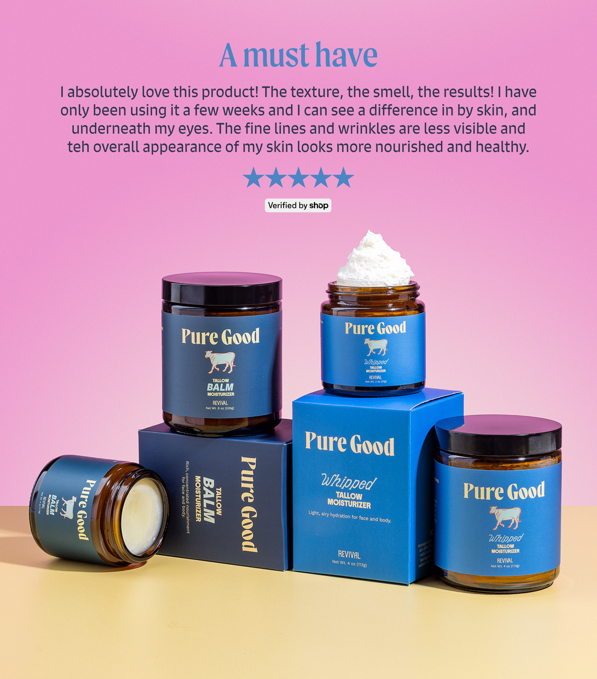 Pure Good Revival Whipped Tallow - For youthful looking skin
