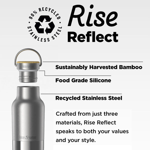 Klean Kanteen 12oz Rise Reflect with Bamboo Cap