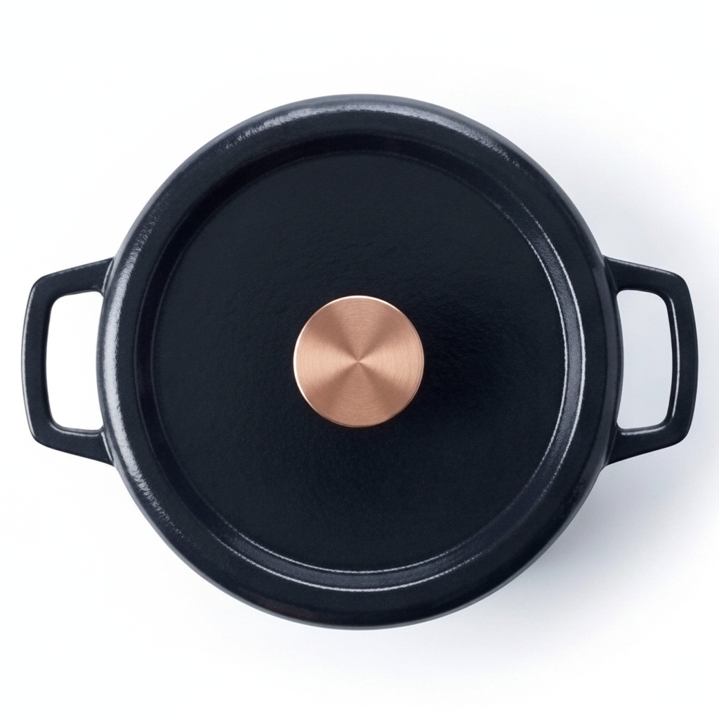 Alva Cookware Enameled Cast Iron Round Dutch Oven, 5-Qt