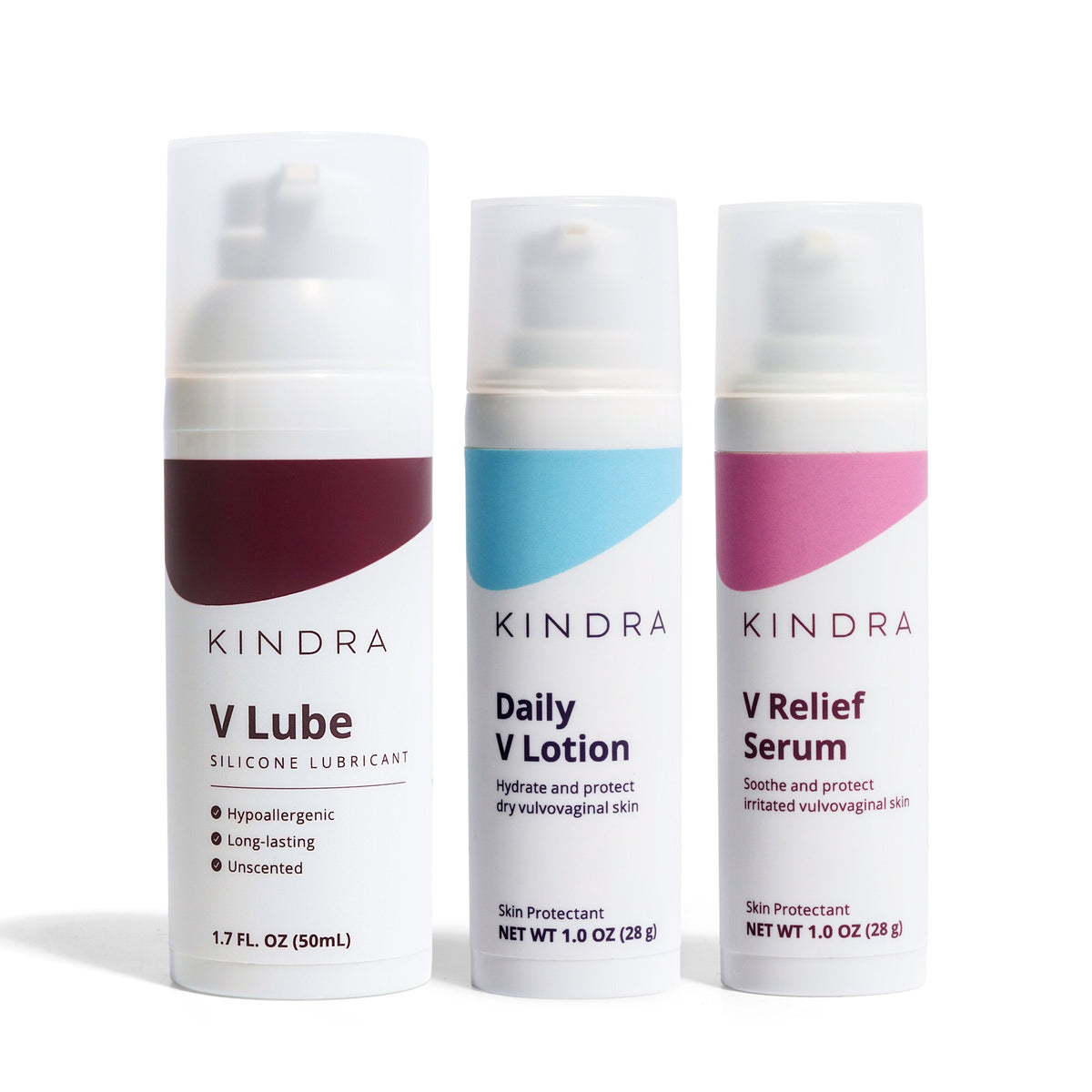 Kindra Sexual Wellness Bundle with intimate care products and lubricant