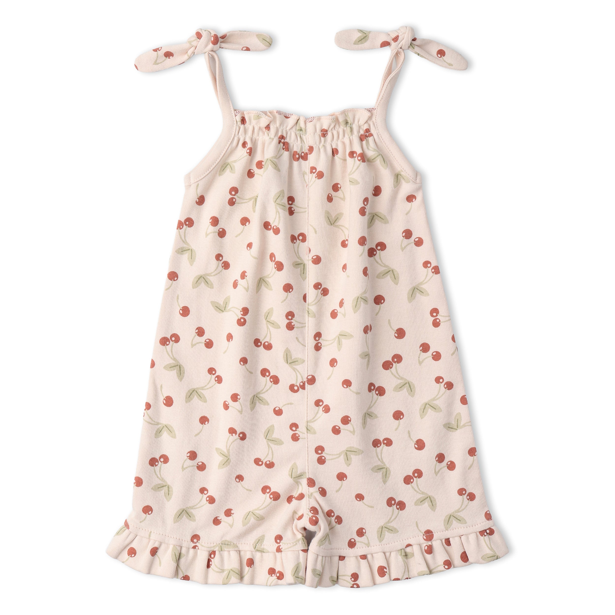 Makemake Organics - Organic Ruffle Jumpsuit - Cherry