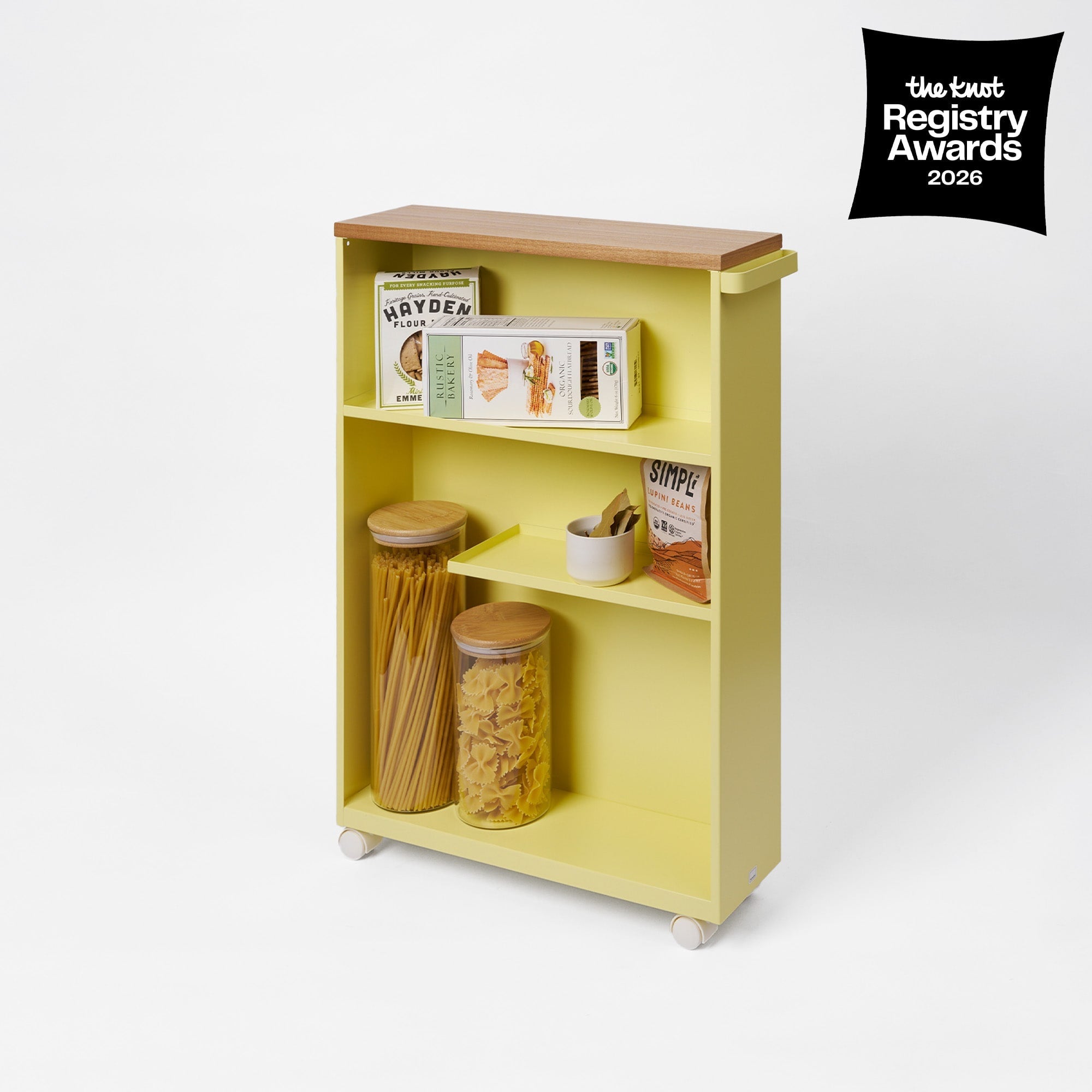 Yamazaki Home Rolling Storage Cart (27" H)  - Steel
