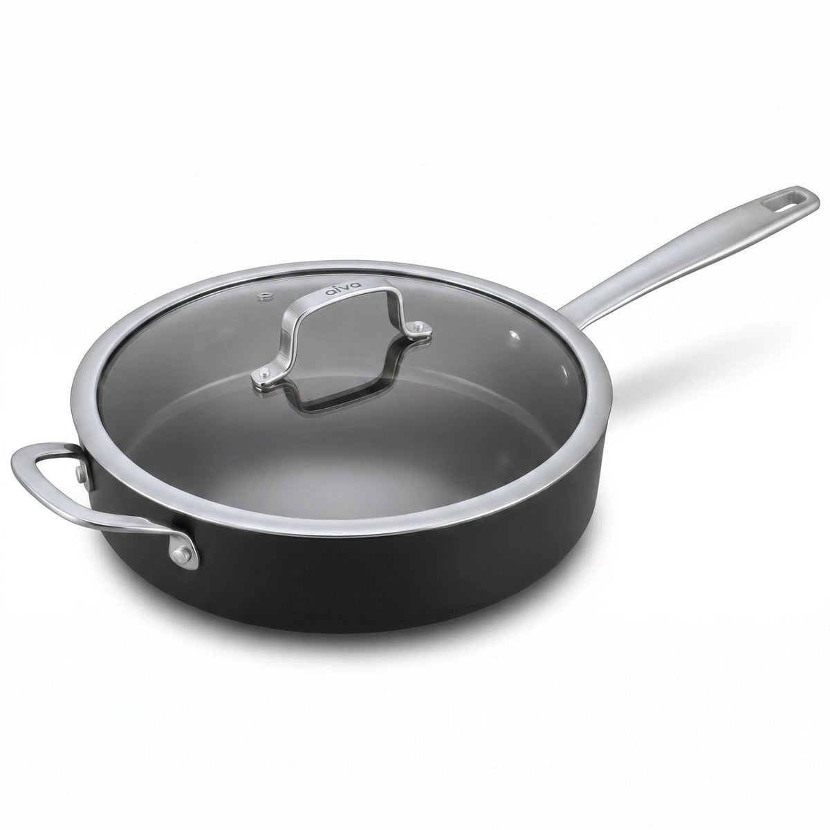 Alva Cookware Ceramic Nonstick Sauté Pan with Lid, 4-Qt