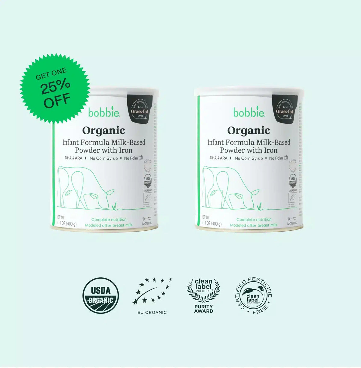 Bobbie Organic Infant Formula Starter Bundle