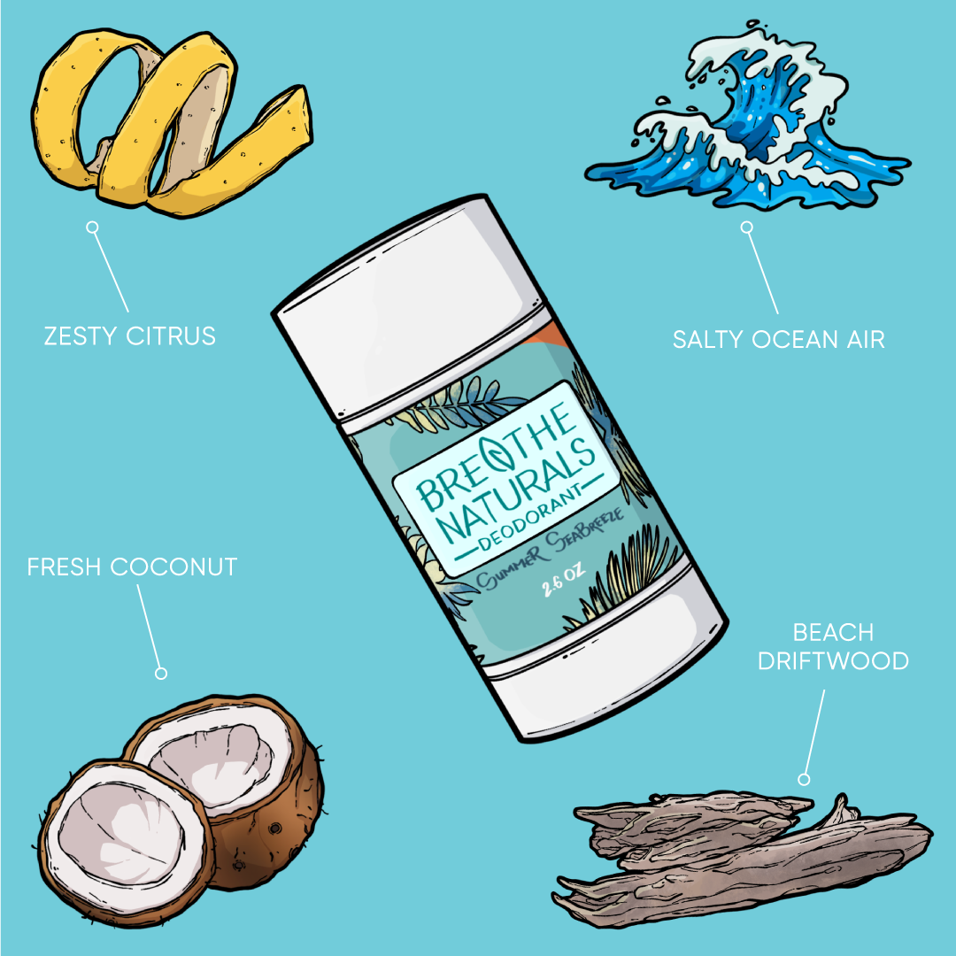 Breathe Naturals Deodorant Summer Seabreeze - 2 Pack