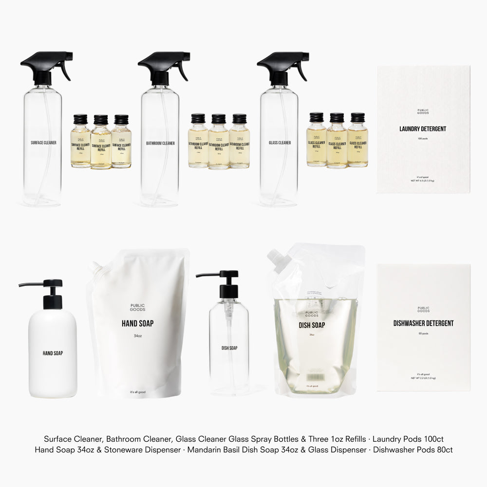 Public Goods Cleaning Essentials With Refills Set