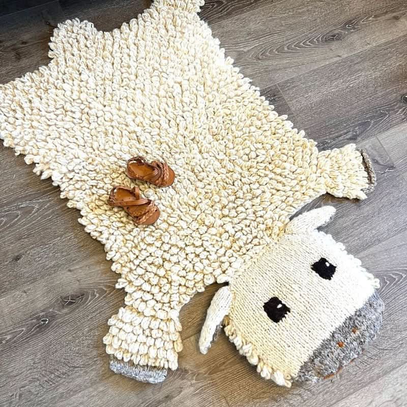 Finn + Emma Organic Wool Play Mat + Nursery Rug  | Sheep