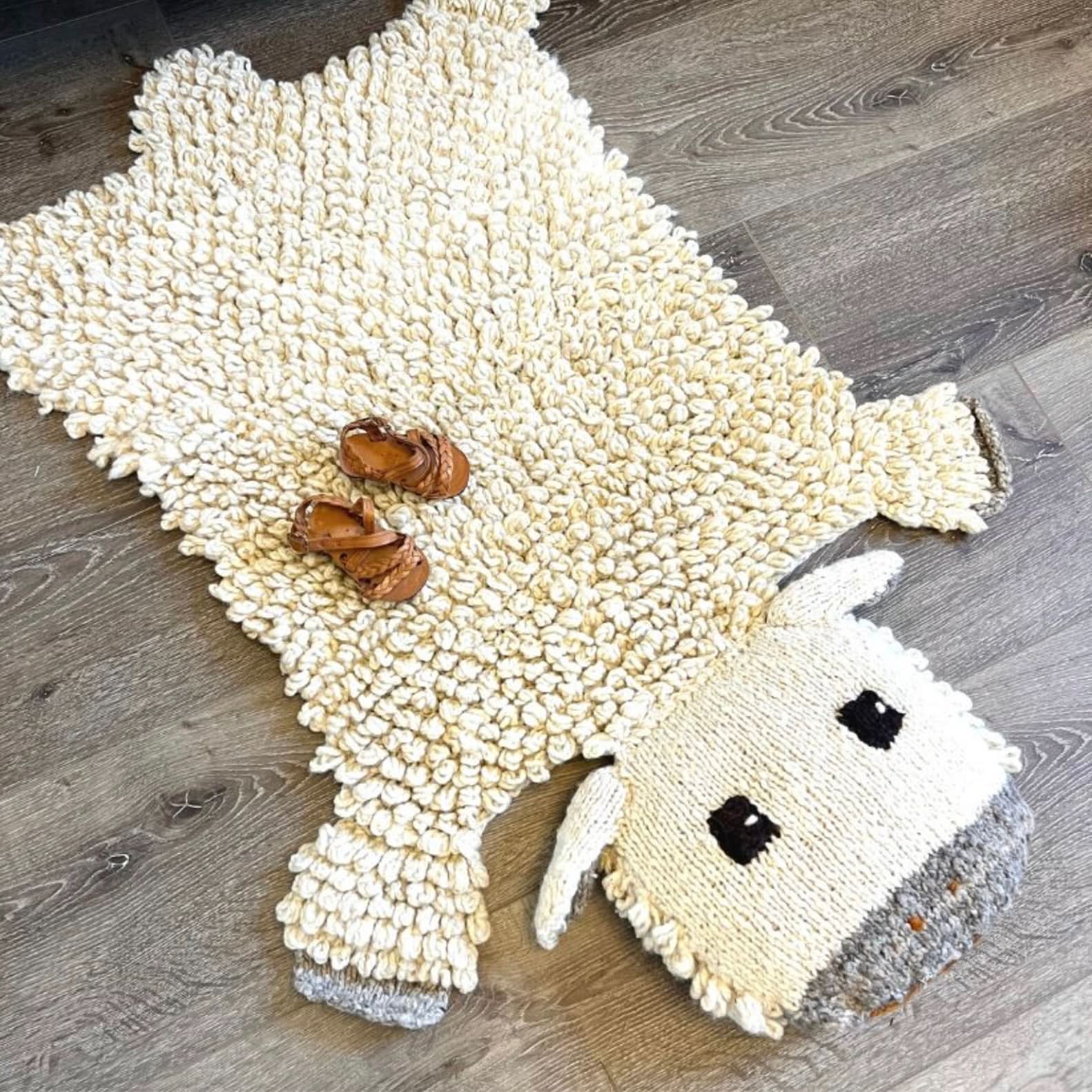 Finn + Emma Organic Wool Play Mat + Nursery Rug  | Sheep