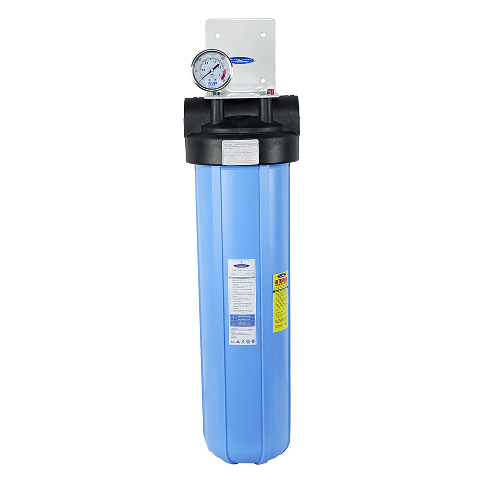 Crystal Quest Big Blue Whole House Water Filter, SMART Series (6-8 GPM | 2-3 people)