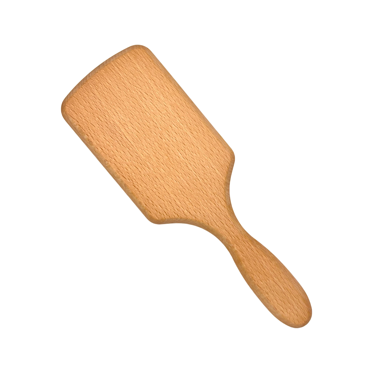Wooden paddle brush on a white background