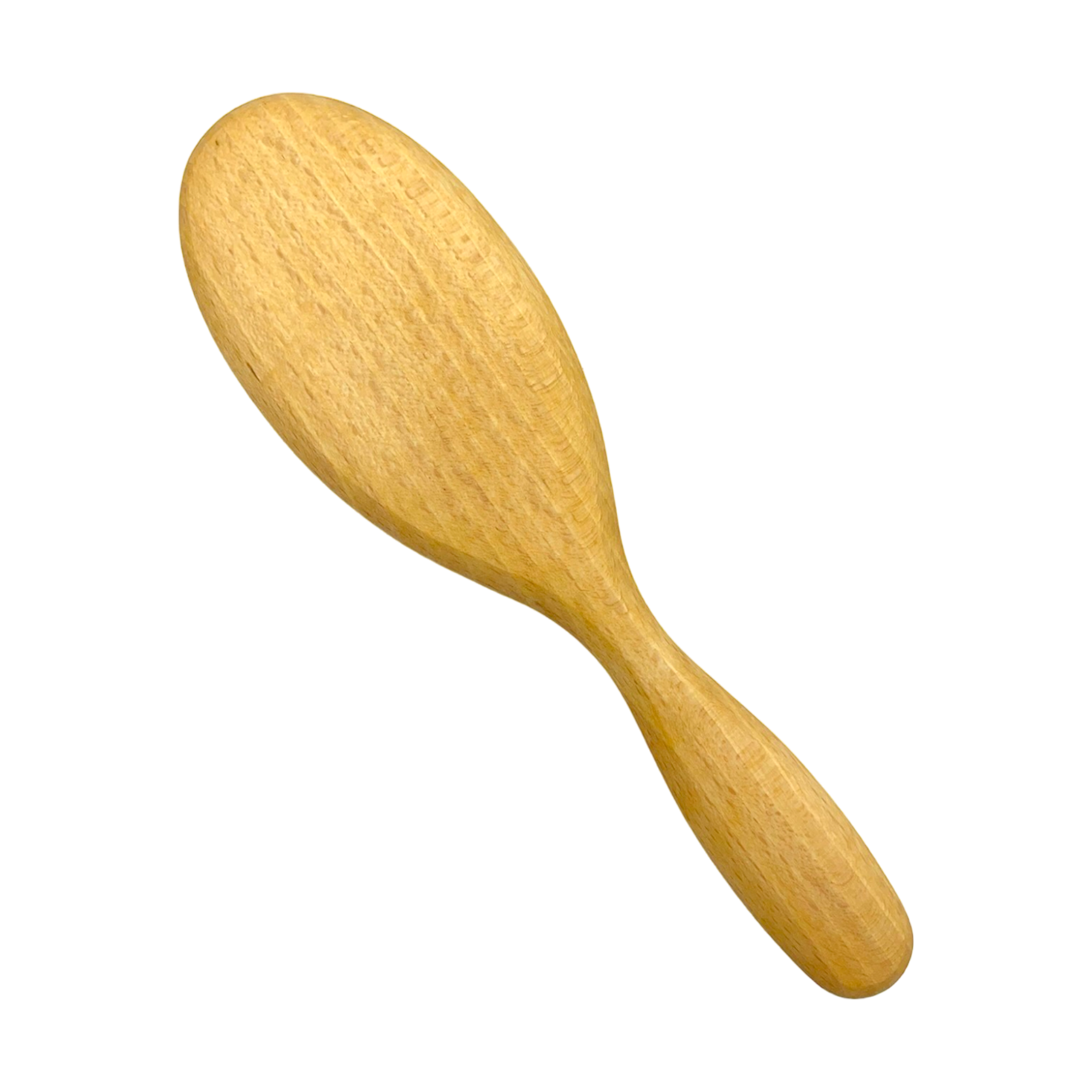 Wooden paddle brush on a white background