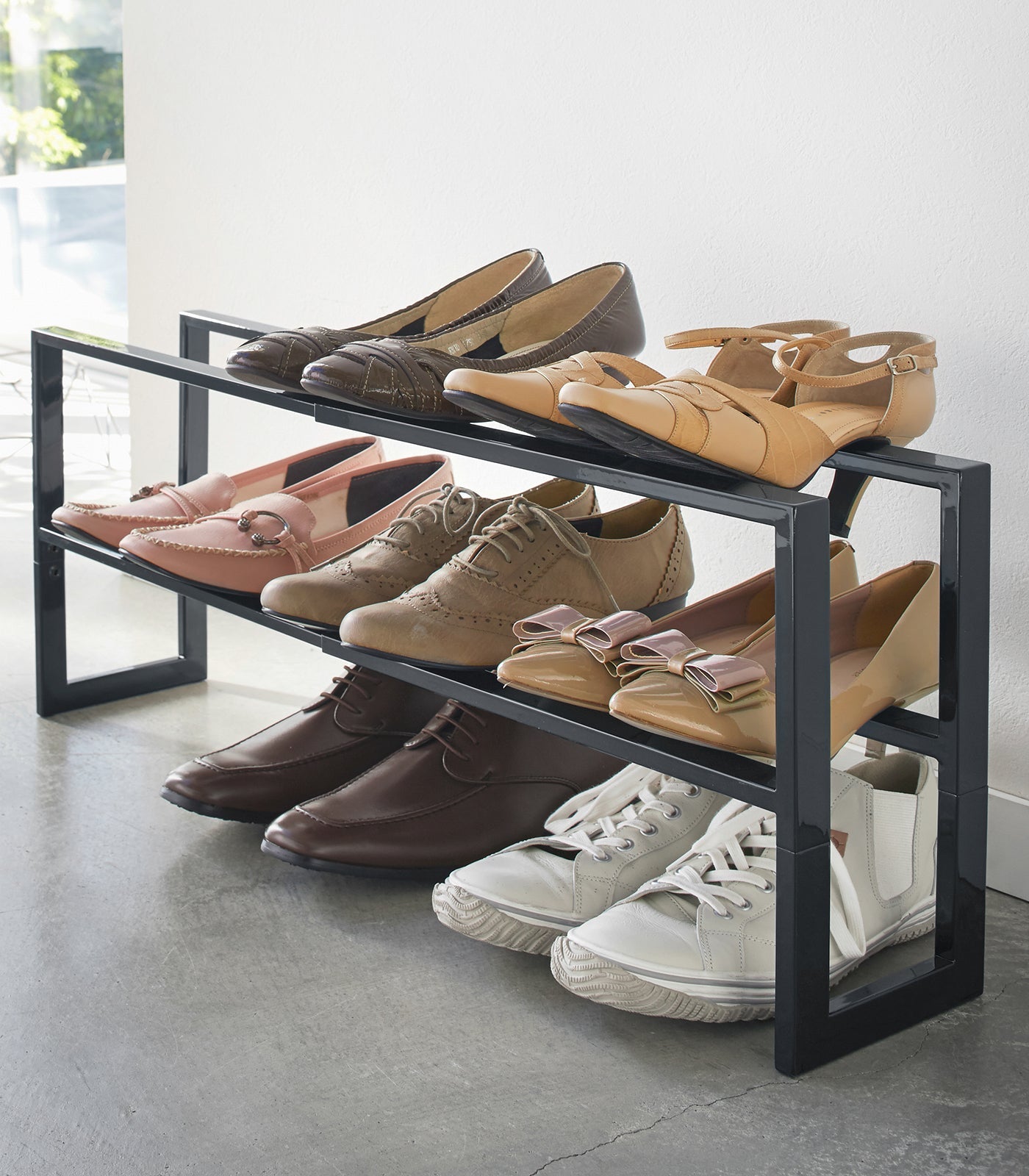 Yamazaki Home Two-Tier Expandable Shoe Rack (11.8