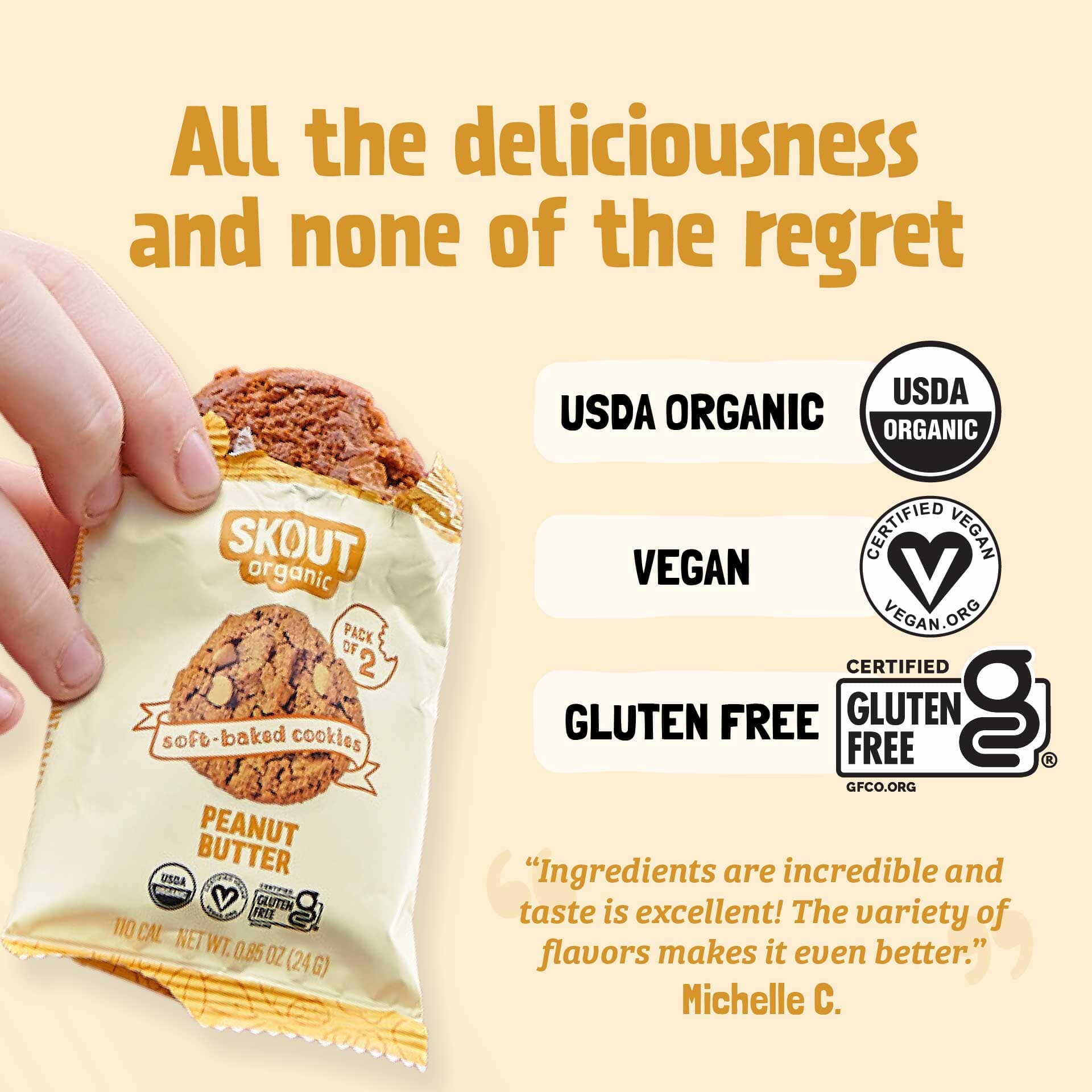 Skout Organic Peanut Butter Soft Baked Cookies