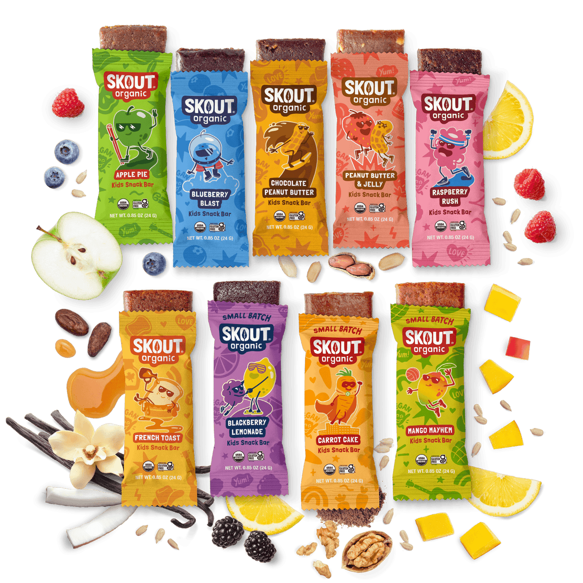 Skout Organic Small Batch Kids Bar Variety Pack 36-pack