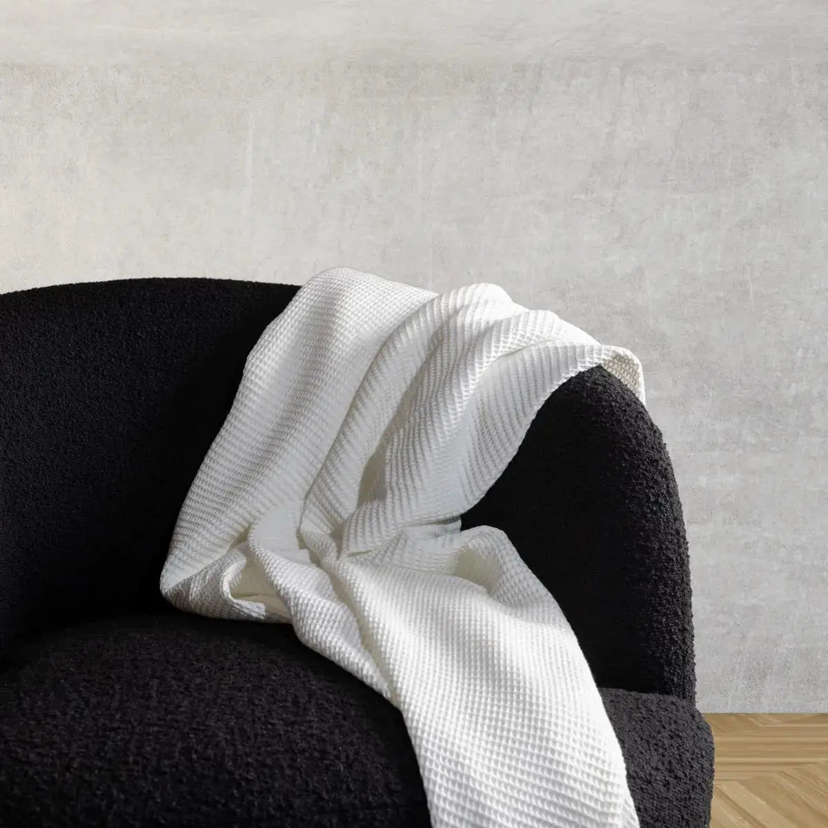 Ettitude Textured Waffle Throw Blanket