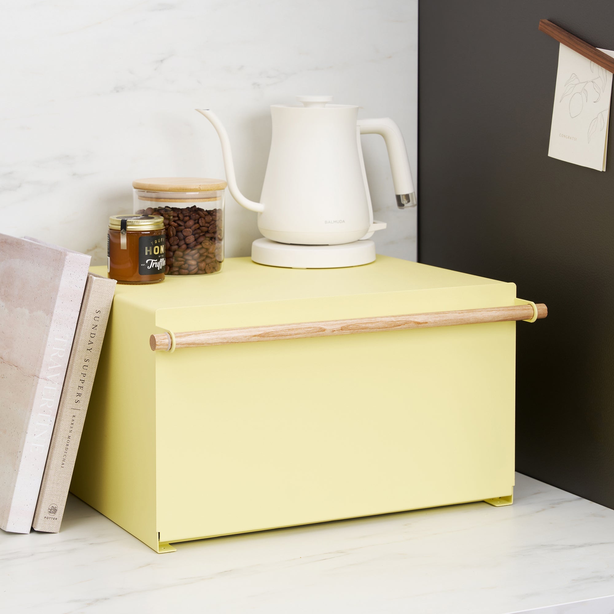 Yamazaki Home Bread Box - Steel + Wood