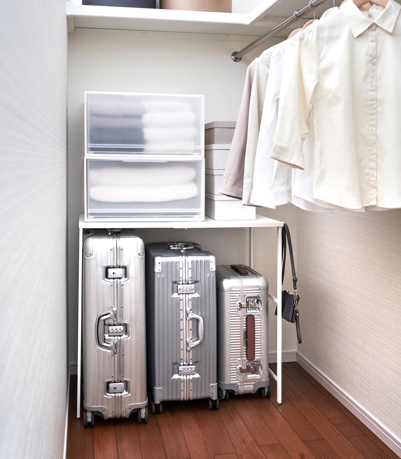 Yamazaki Home Expandable Suitcase Rack - Steel