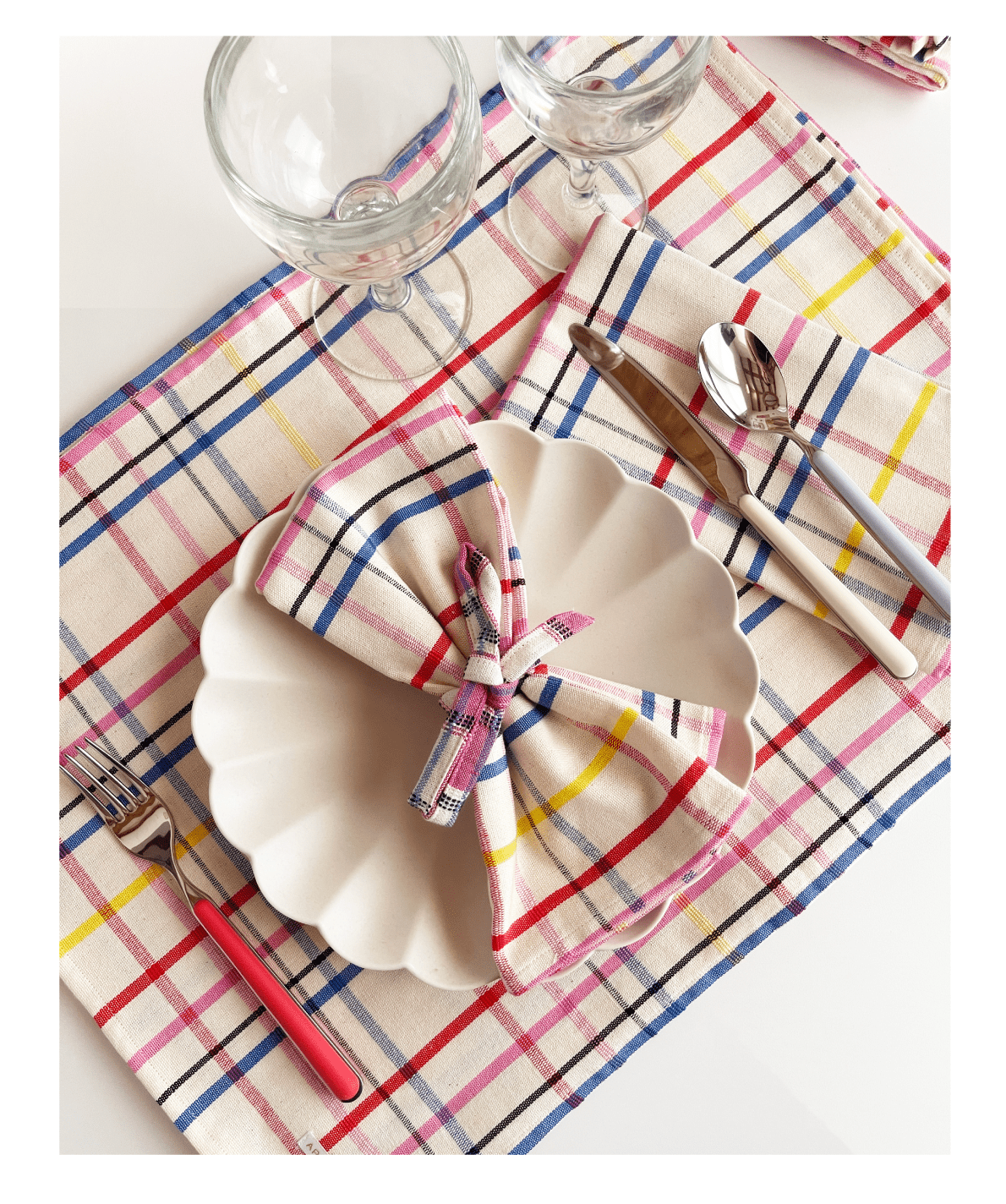 Archive New York Vera Plaid Napkin Set