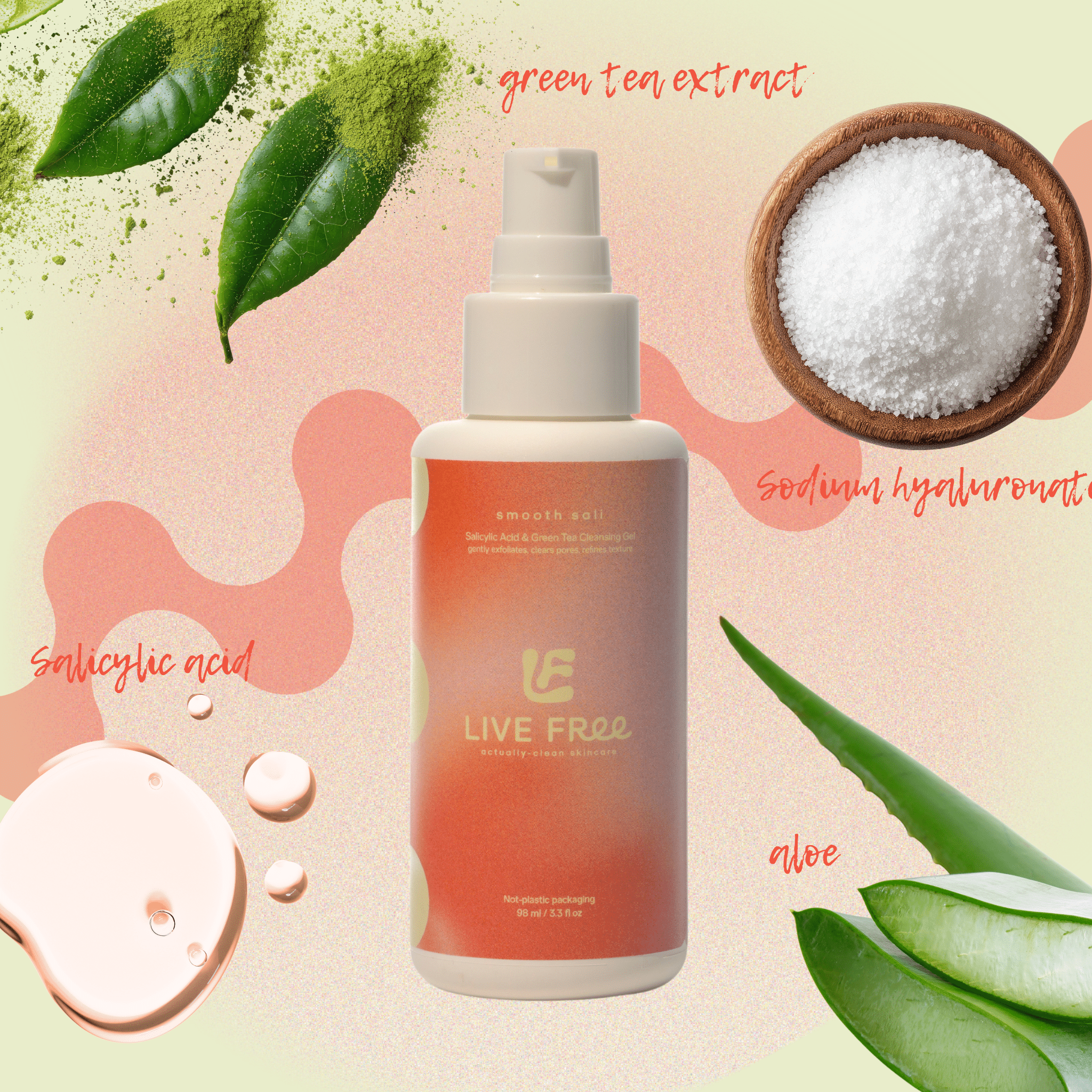 Free Living Co Starter Set – Simple 2-Step Skincare Routine for Blemish Prone & Sensitive Skin (Cleanser + Moisturizer)