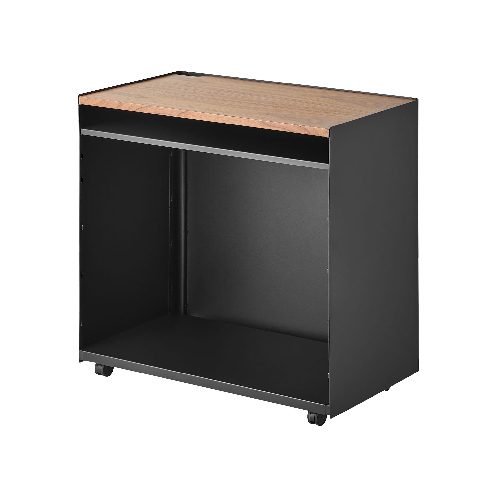 Yamazaki Home Mobile Hideaway Storage Cart (23" H) - Steel + Wood