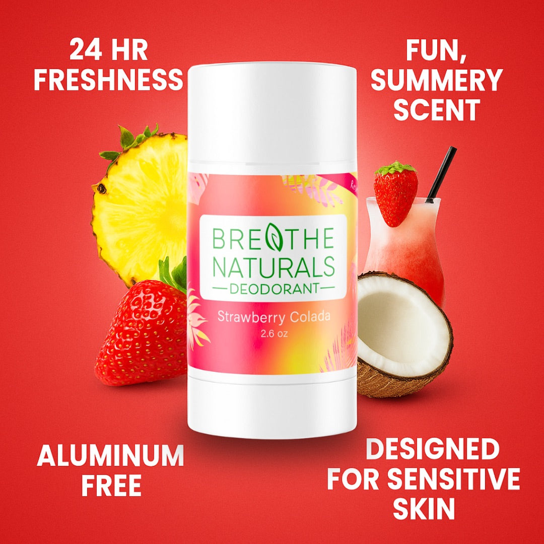 Breathe Naturals Deodorant Strawberry Colada - 2 Pack
