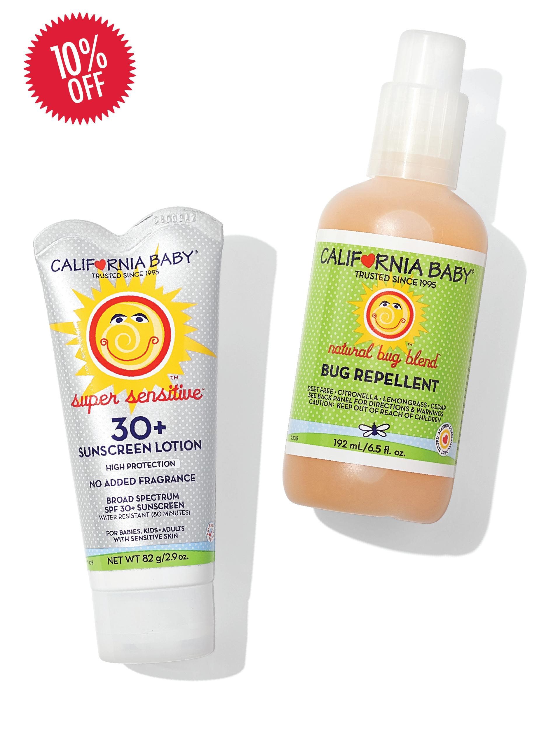California Baby Unscented Sunscreen + Bug Spray Bundle